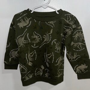 Primark Kids Dinosaur Skeleton Sweatshirt - Dark Green